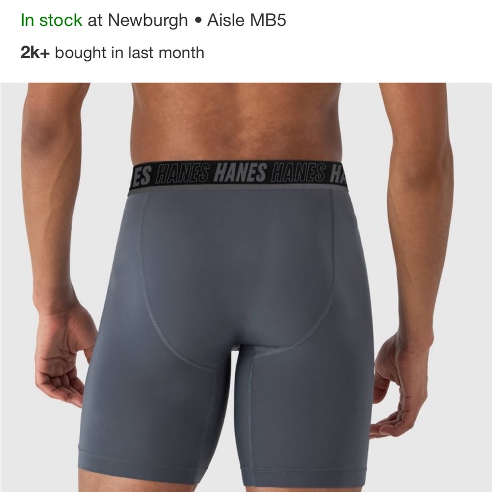 Hanes Moves Premium Men's Anti-Chafe
Total Support Pouch Boxer Briefs 2pk - Picture 8 of 12